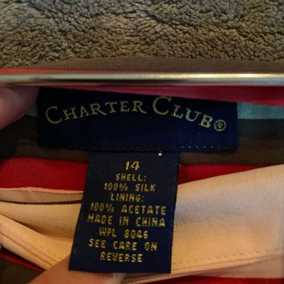 NWT Charter Club silk spring / work skirt. - Picture 7 of 9